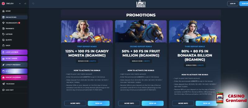 Loki Casino bonus